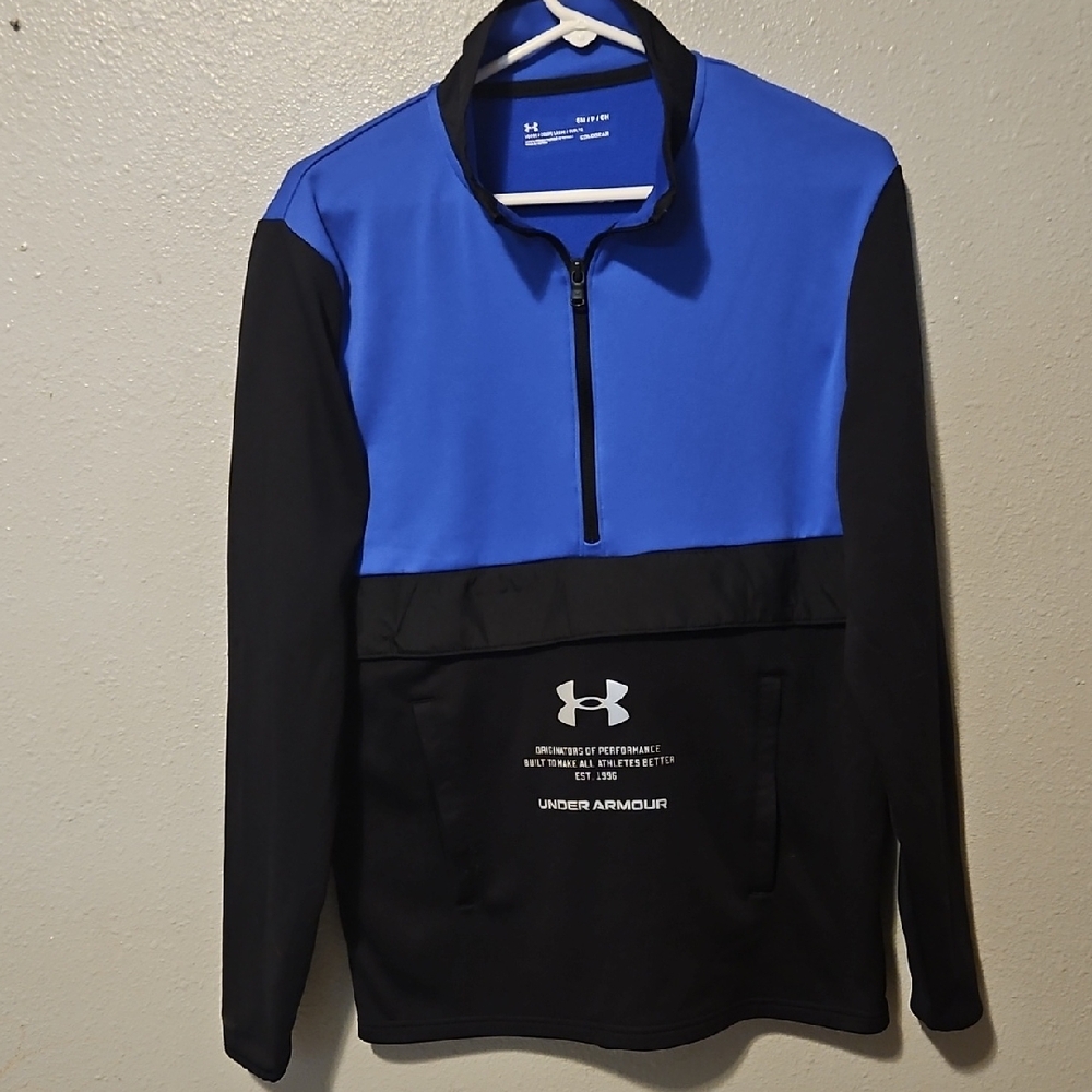 Under Armour Blue and Black Quarter-Zip